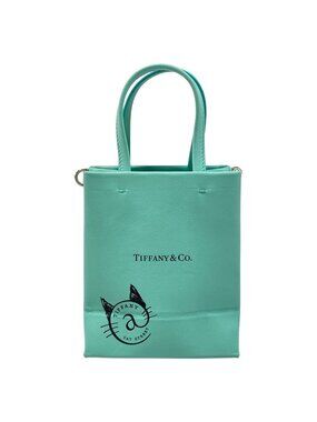 Tiffany & Co Tote Mini Shopping Cobalt Blue Mini Bag Cat Street